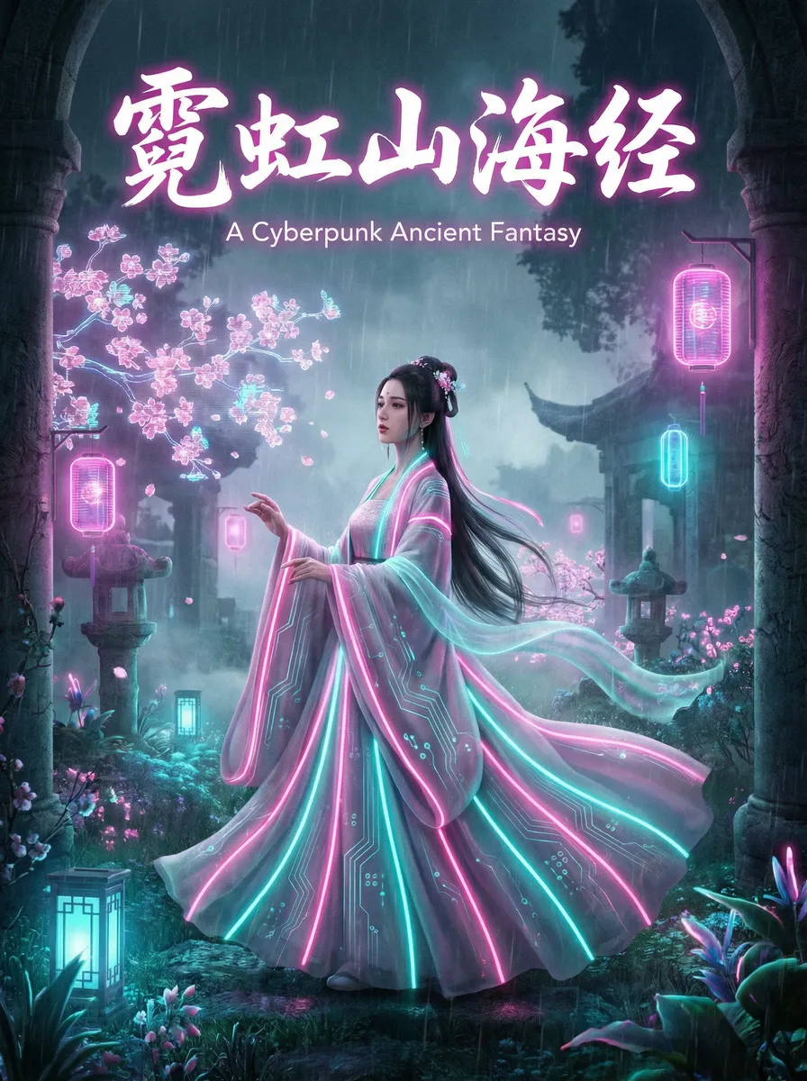 李阳家暴案 古风奇缘短剧 - 霓虹山海经海报